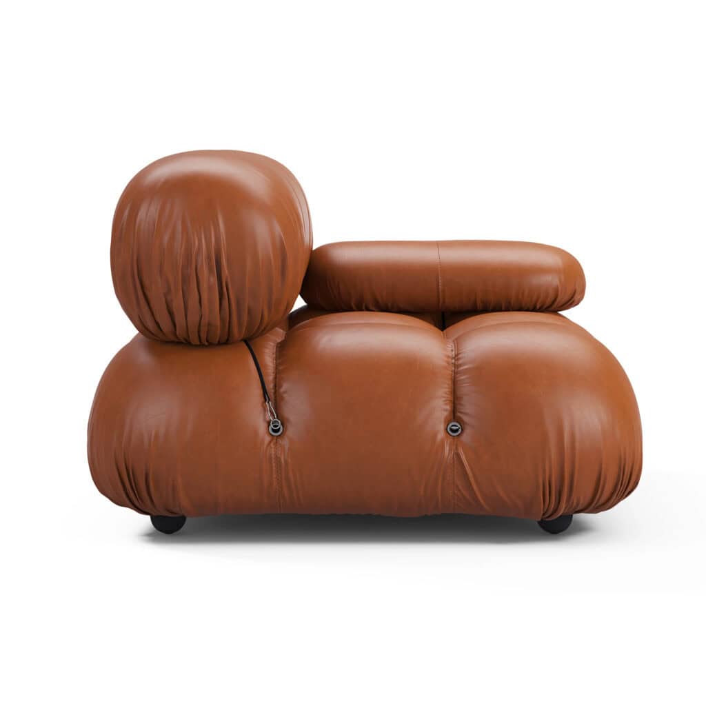 Bubble Modular Sofa Left Arm Section Leather – Curved Sectional Module