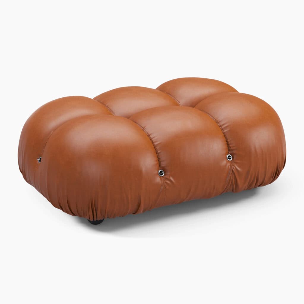 Bubble Modular Sofa Ottoman Leather – Curved Sectional Module