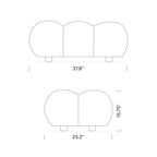Bubble Modular Sofa Ottoman – Curved Sectional Module