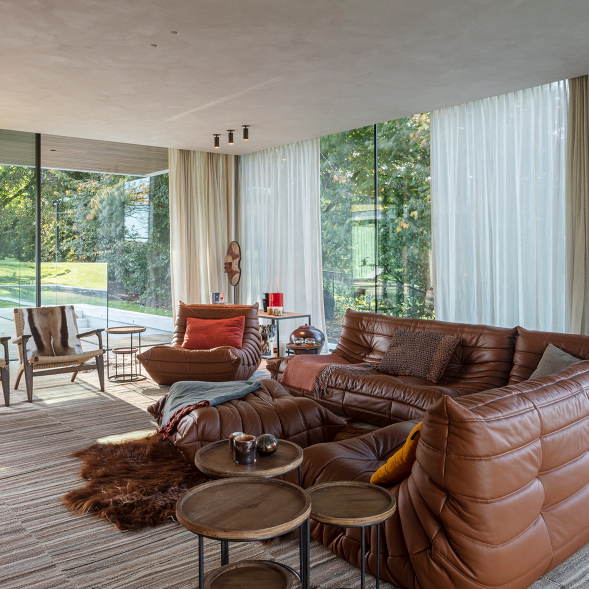 Fireside 3-Seat Sofa Cow Leather