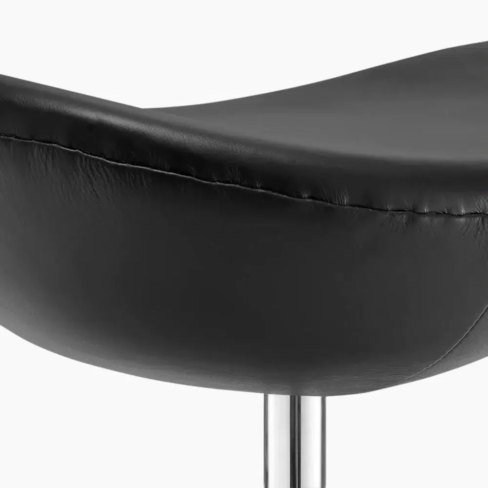 Scandinavian Leather Lounge Chair with stool – Nordic Modern Design