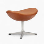 Scandinavian Leather Lounge Chair with stool – Nordic Modern Design