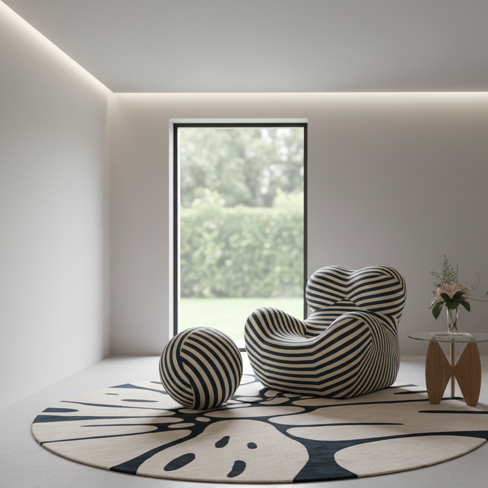 La Mamma Armchair and Ottoman