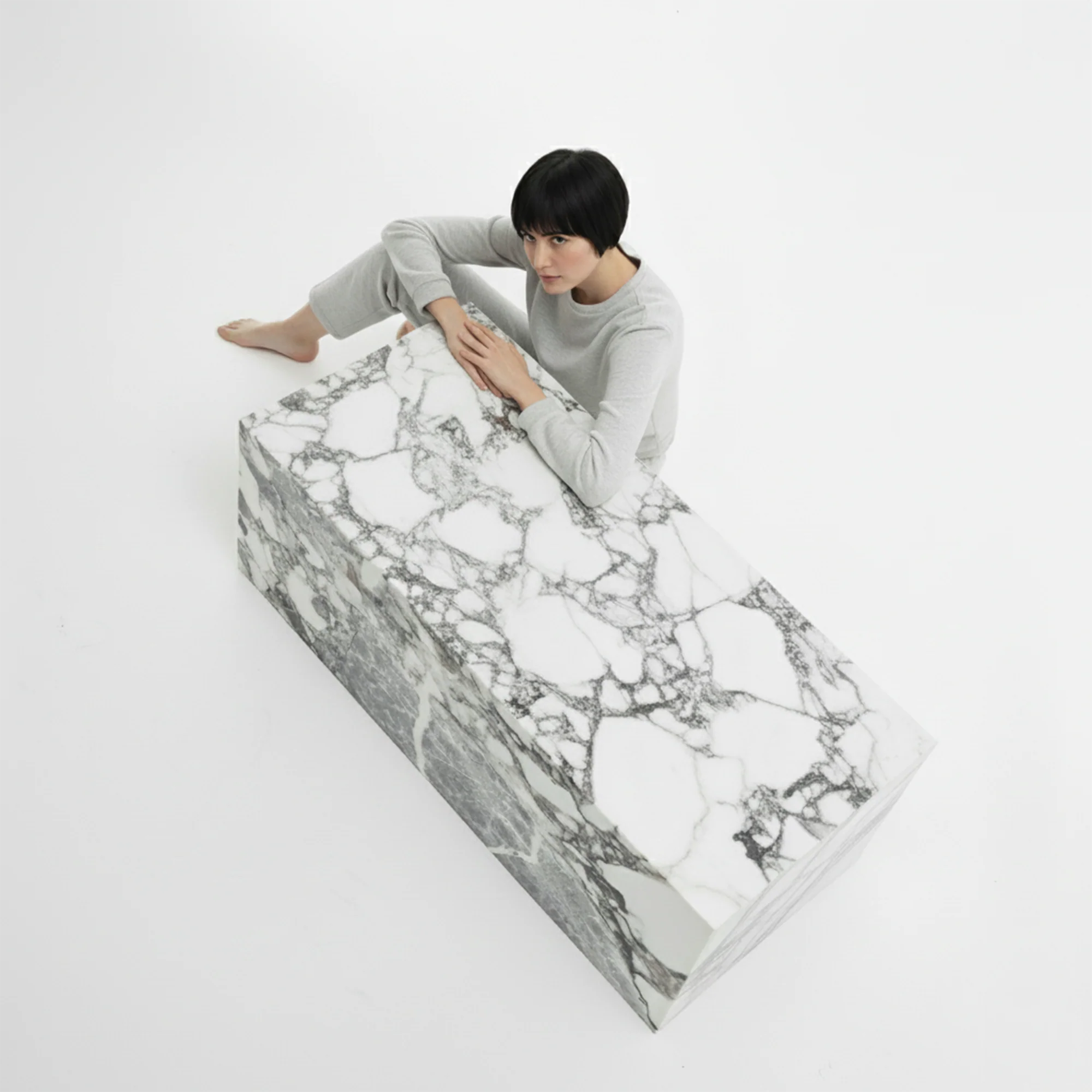 Plinth Marble Coffee Table