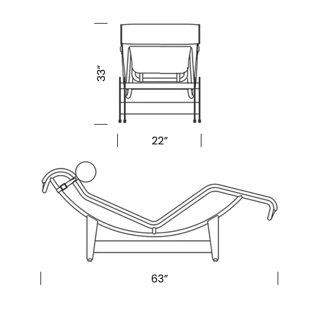 Modernist LC4 Style Chaise Lounge – Iconic Reclining Chair