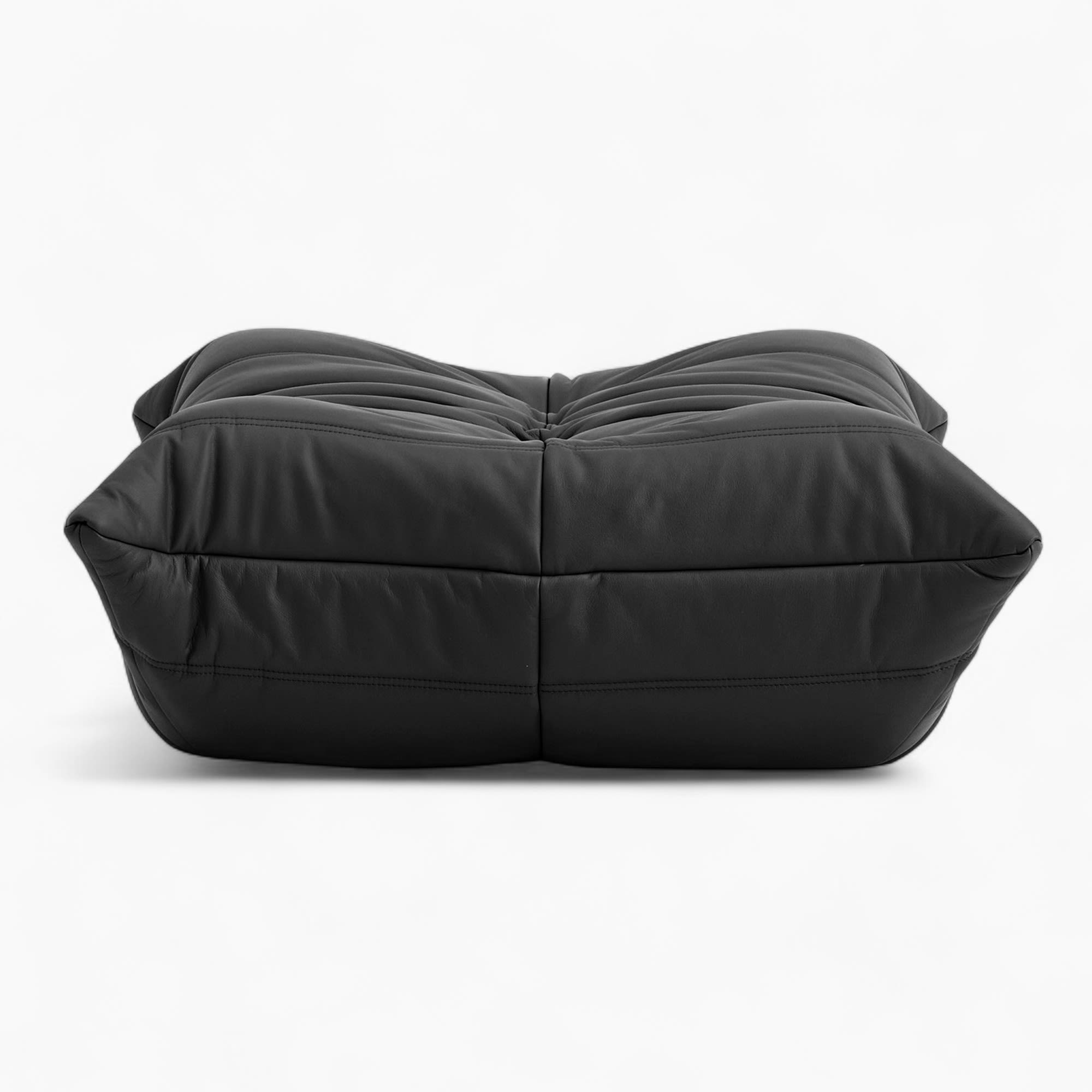 Black modern sofa on a white background