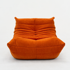Modern Fireside Lounge Chair Corduroy in Orange
