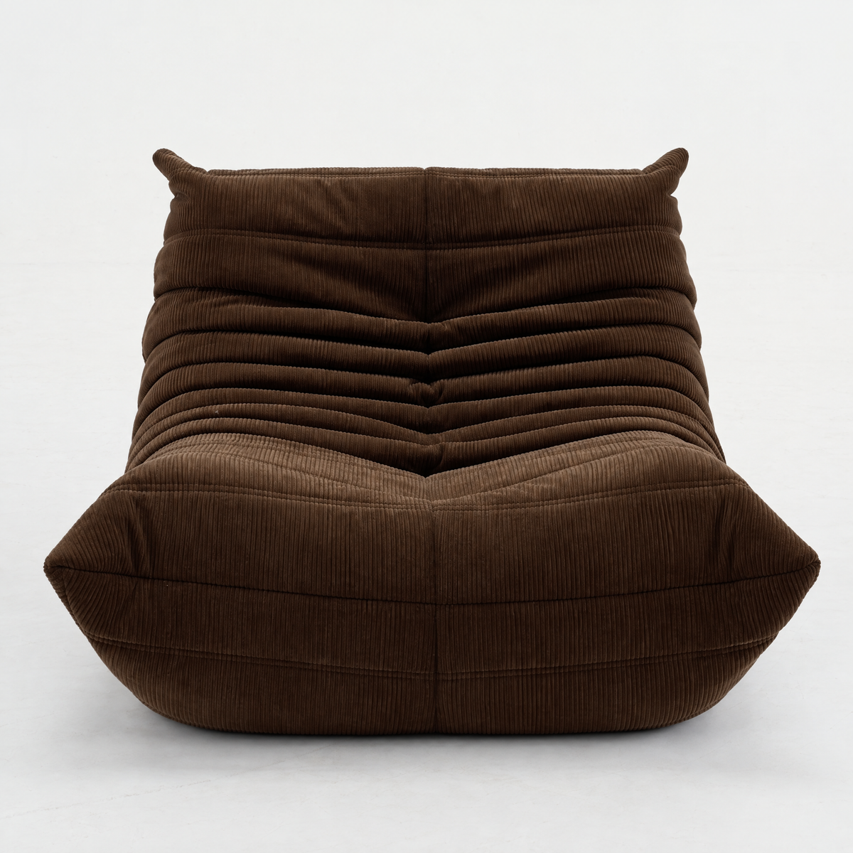 Modern Fireside Lounge Chair Corduroy in Brown