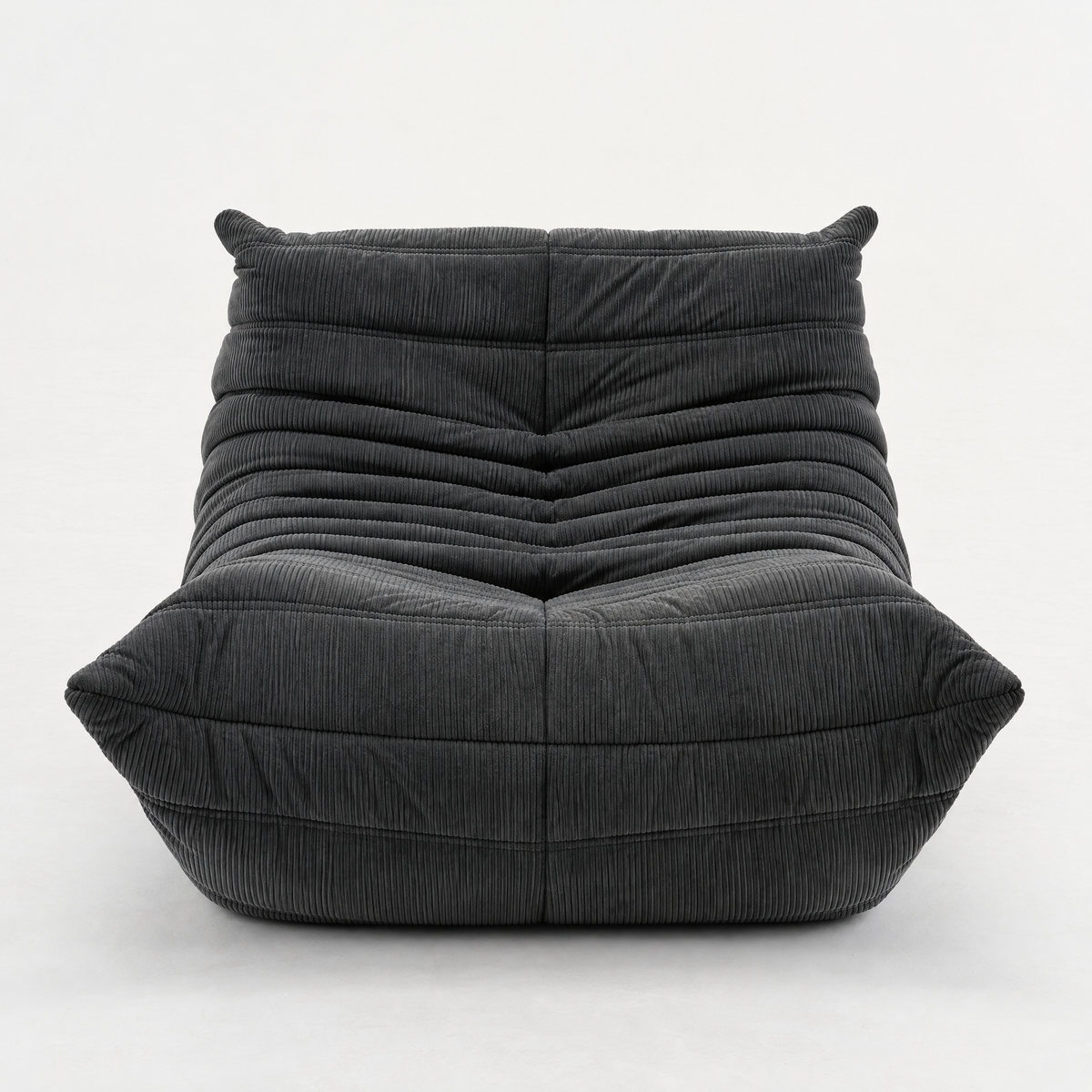 Modern Fireside Lounge Chair Corduroy in Gray