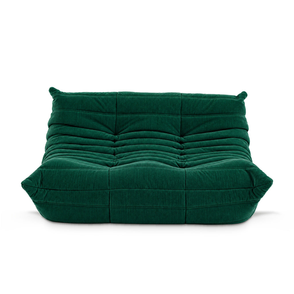 Fireside Loveseat Corduroy in green corduroy