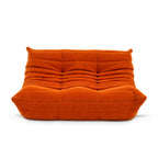 Fireside Loveseat Corduroy in orange corduroy