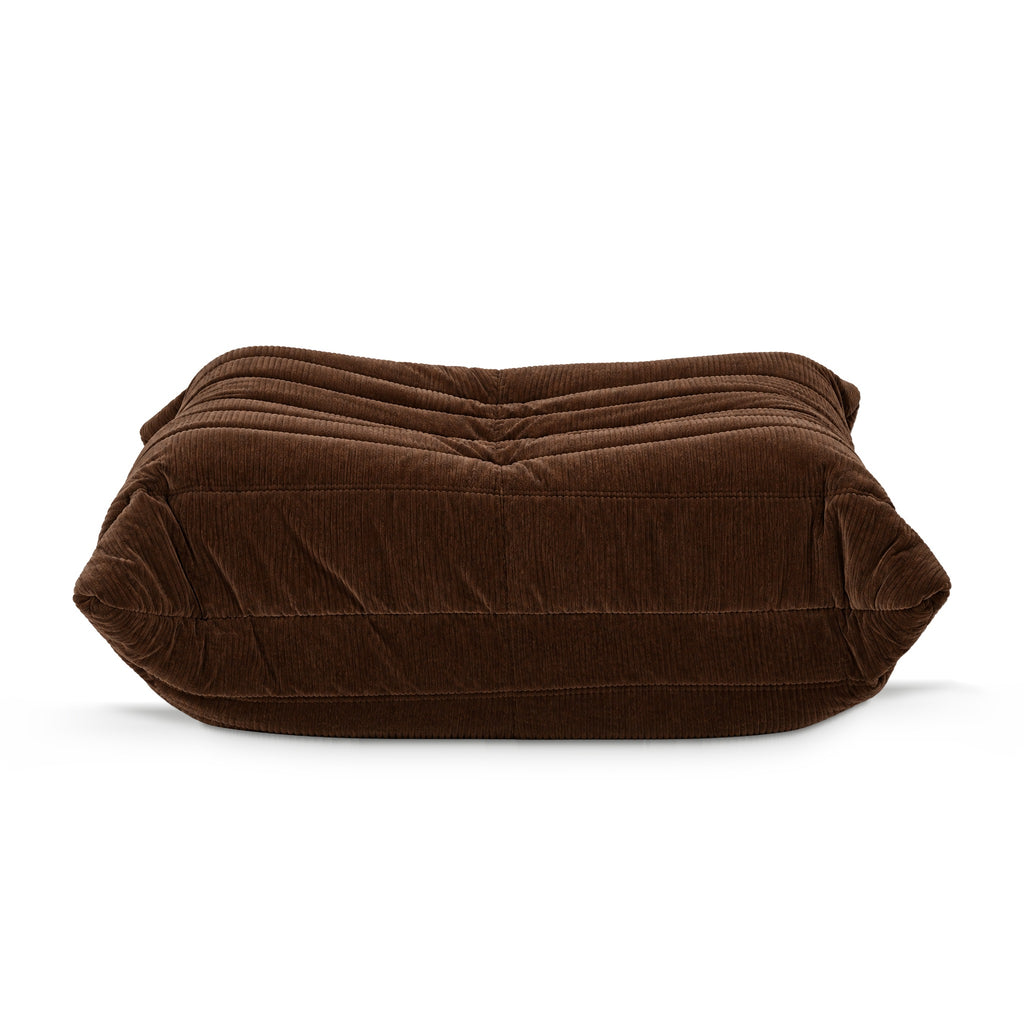 Fireside Ottoman Corduroy in brown corduroy