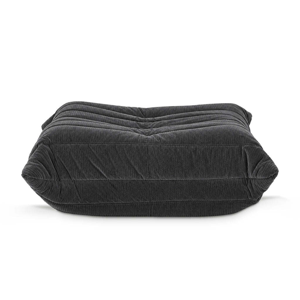 Fireside Ottoman Corduroy in grey corduroy