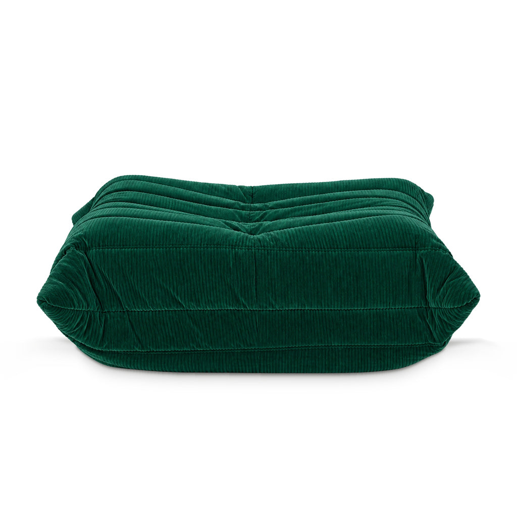 Fireside Ottoman Corduroy in green corduroy