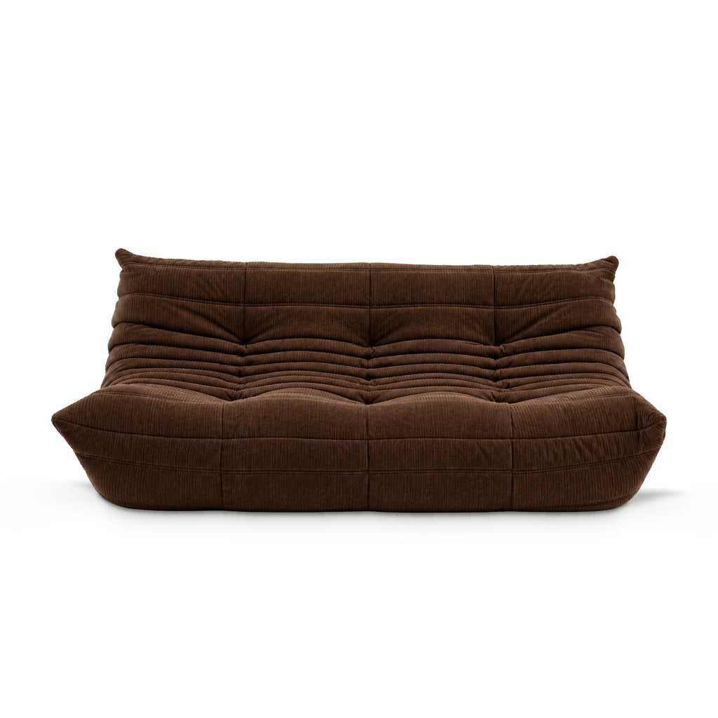 Fireside 3-Seat Sofa Corduroy in brown corduroy
