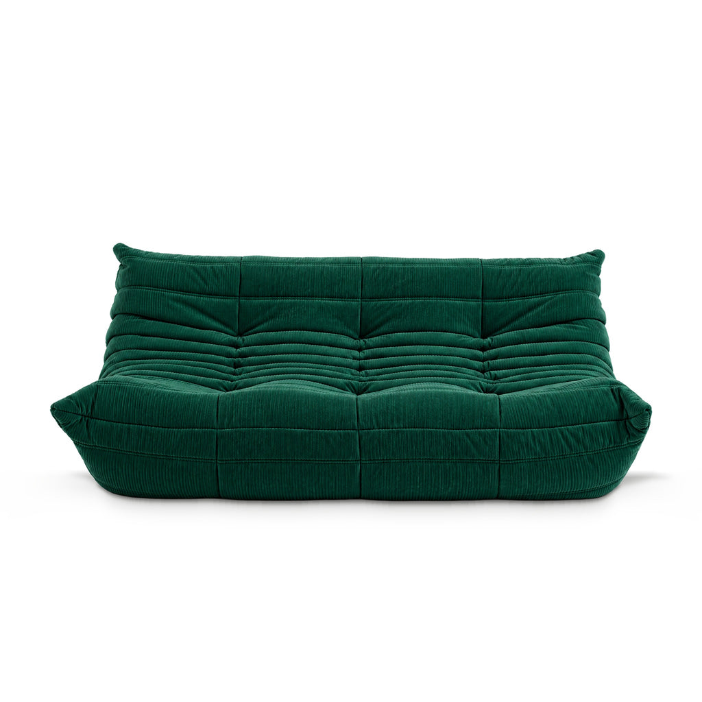 Fireside 3-Seat Sofa Corduroy in green corduroy