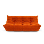 Fireside 3-Seat Sofa Corduroy in orange corduroy