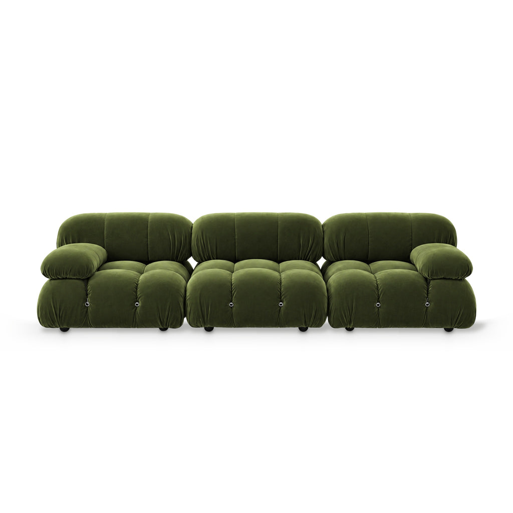 Bubble Modular Sectional Sofa in green velvet