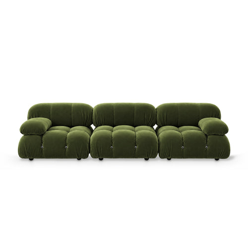 Bubble Modular Sectional Sofa in green velvet