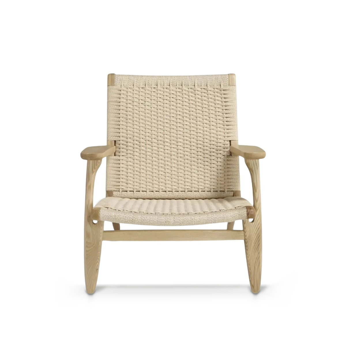 Scandinavian Woven Cord Lounge Chair