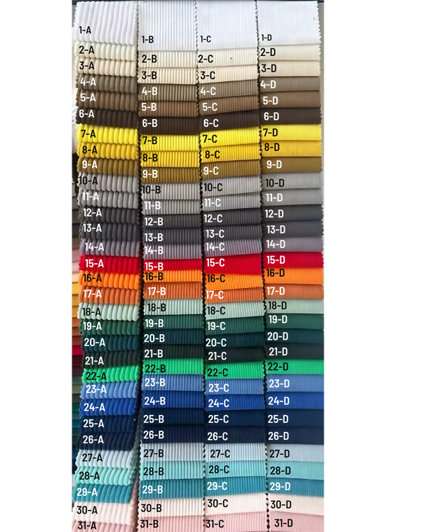 Corduroy fabric colour references