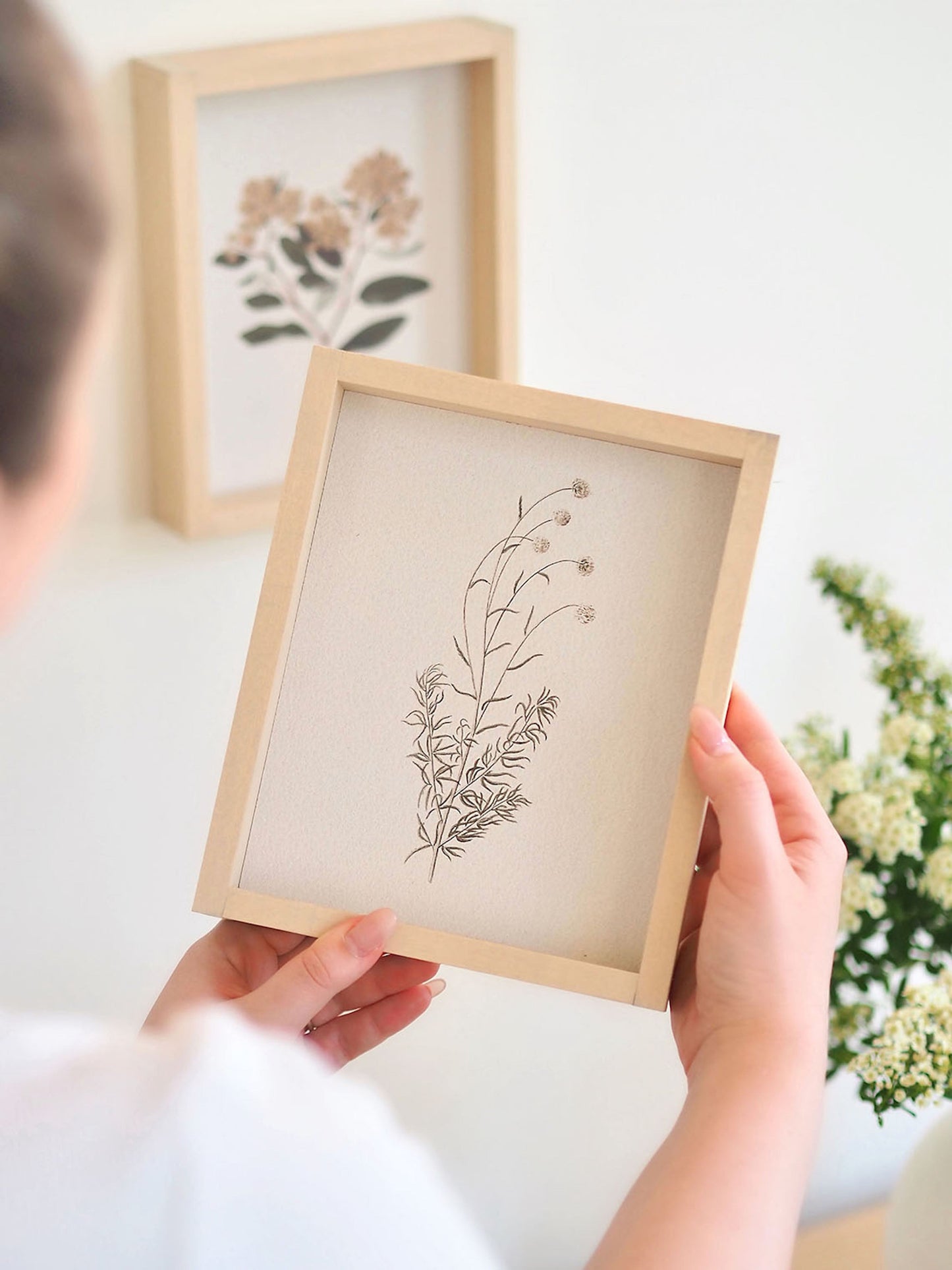 White Framed Print 8.5x7'