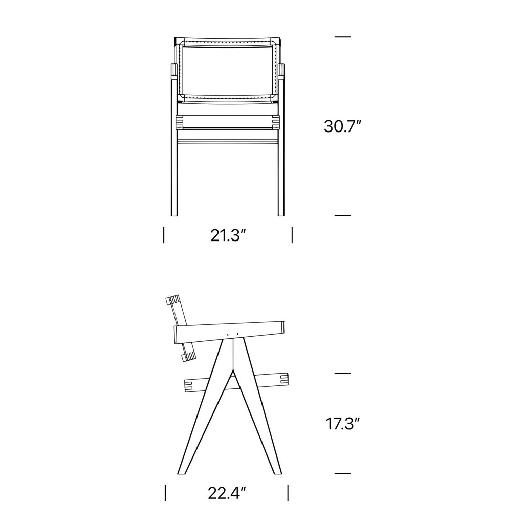 Chandigarh 051 Chair – Classic Cane & Wood Chair