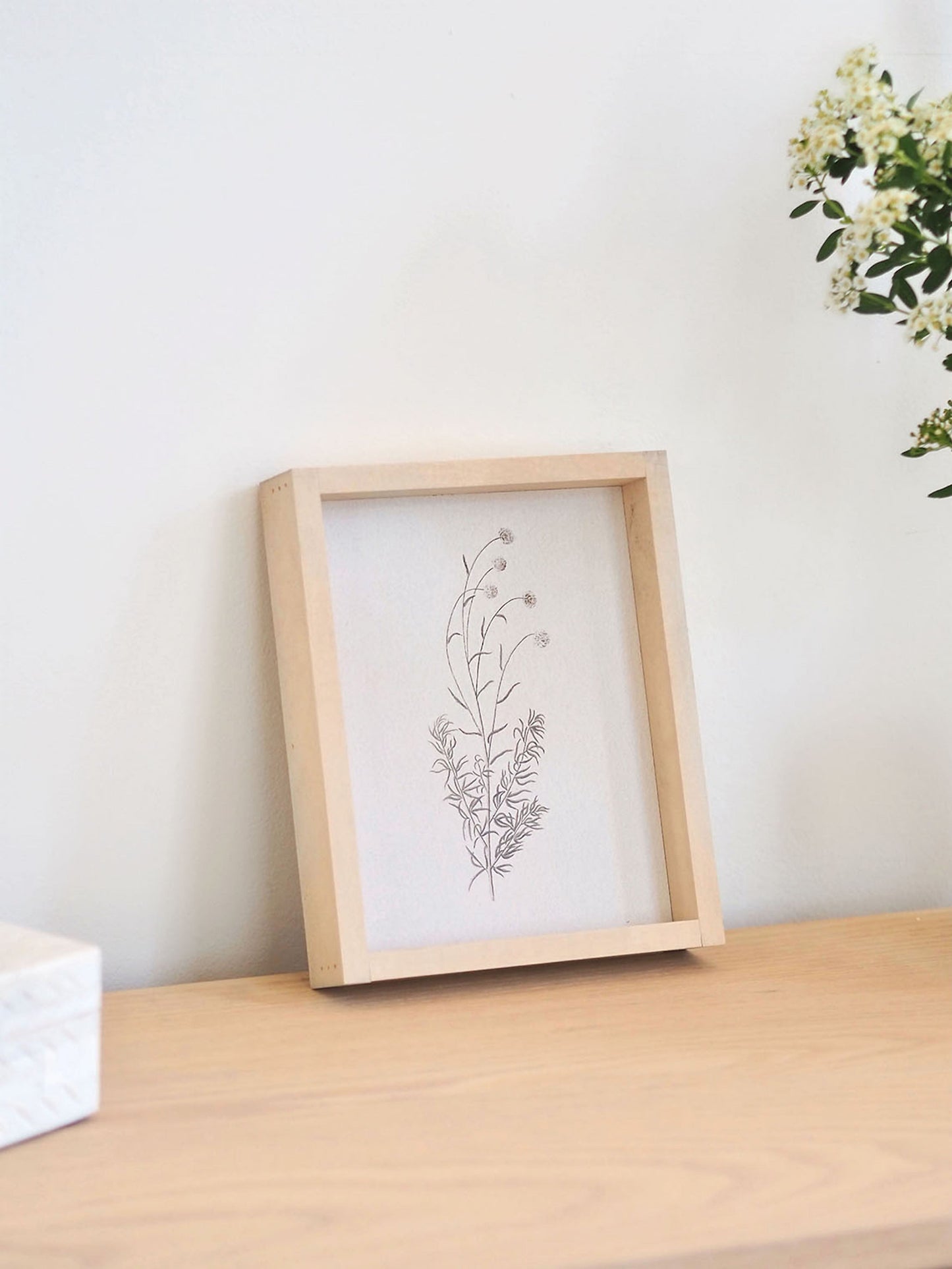 White Framed Print 8.5x7'